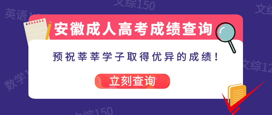 2020安徽成人高考成績查詢入口